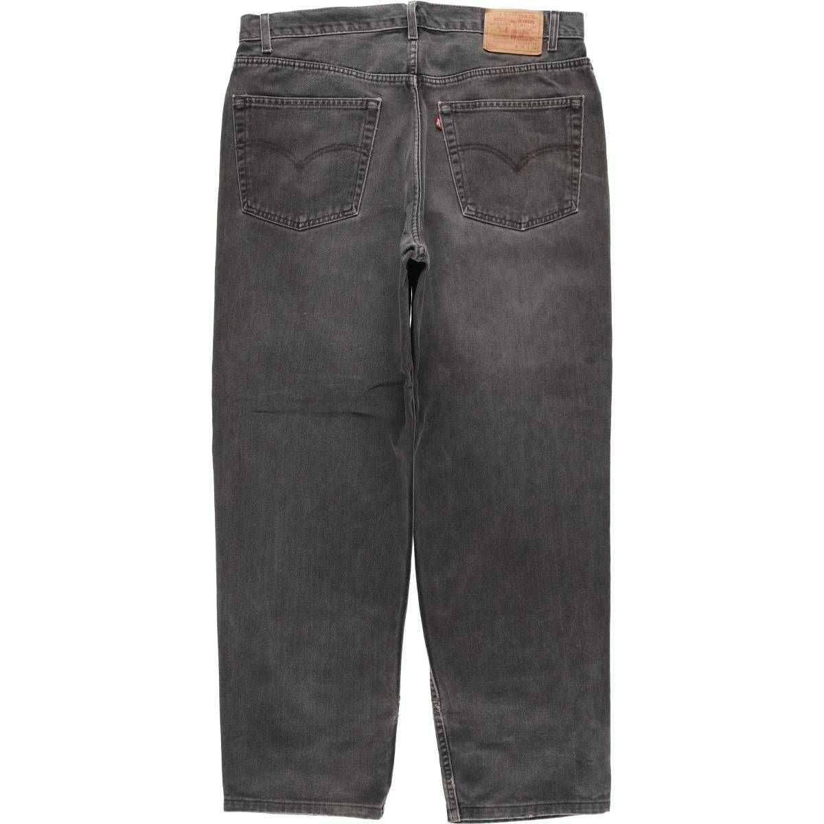 古着 リーバイス Levi s 550 RELAXED FIT ブラックデニム テーパードデニムパンツ メンズw 39相当|eaa 596186