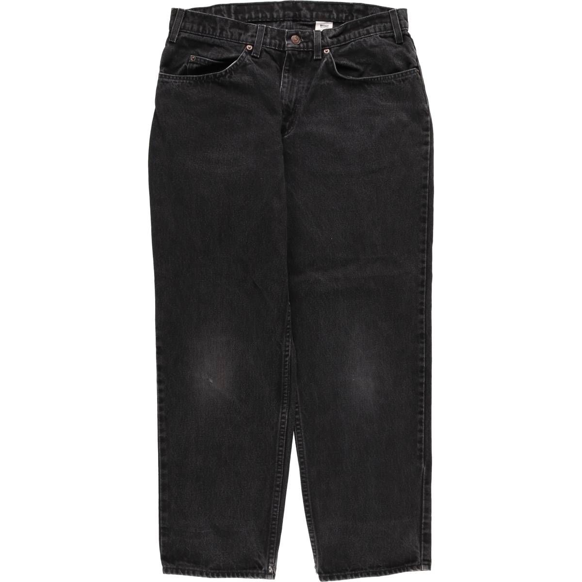 古着 90年代 リーバイス Levi s 550 RELAXED FIT HUSKY 40950-4159 オレンジタブ ブラックデニム テーパードデニムパンツ eaa 596187