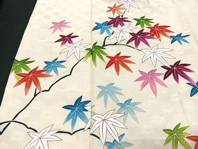 平和屋着物□訪問着 楓文 暈し染め 金彩 正絹 逸品 CABA4236xe - メルカリ