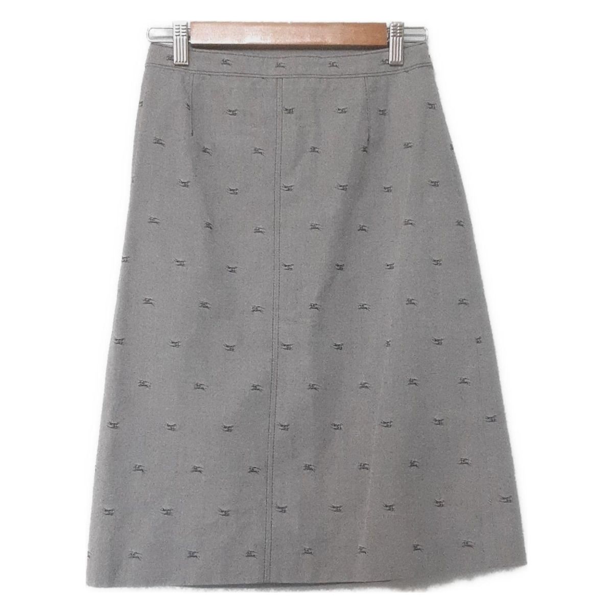 Burberry LONDON バーバリーロンドン スカート サイズ38 L レディース - 黒×白 ひざ丈|ロゴ柄