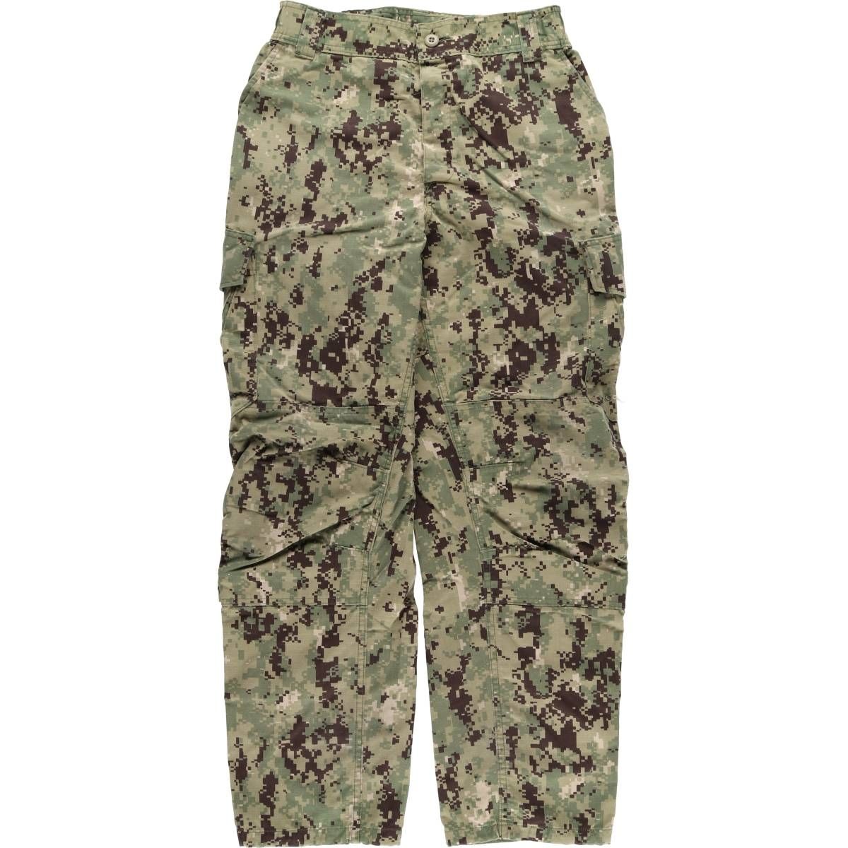 古着 米軍実品 迷彩柄 デジタルカモ リップストップ U.S.NAVY ミリタリー カーゴパンツ メンズw 32相当 eaa 602323