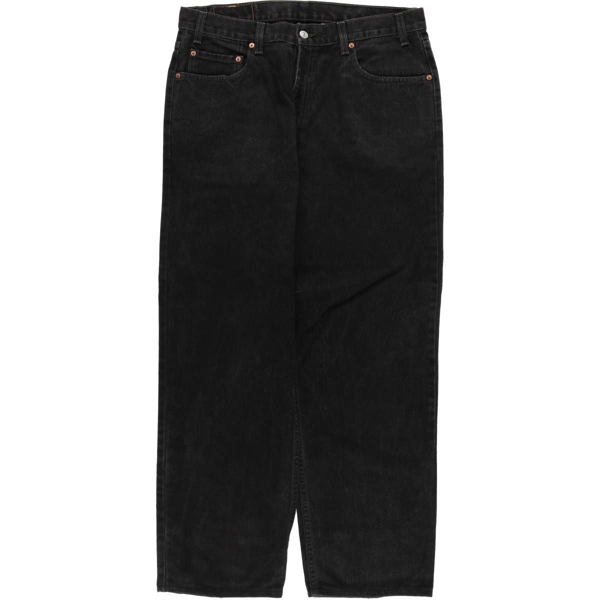古着 リーバイス Levi s 550 RELAXED FIT ブラックデニム テーパードデニムパンツ カナダ製 メンズw 36相当|evb 030873