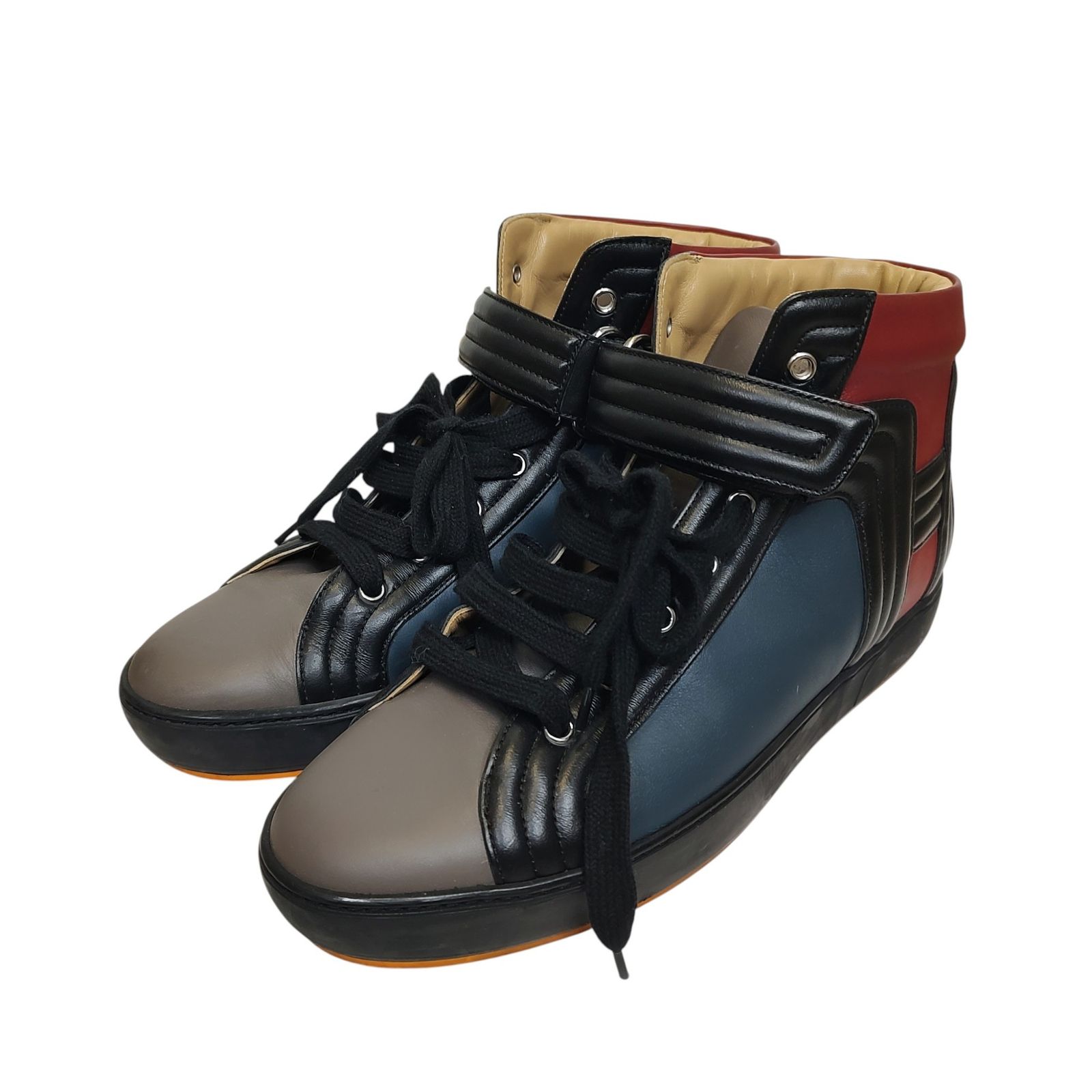 Hermes エルメス MULTICOLOR LEATHER LIONS HIGH TOP レザー 