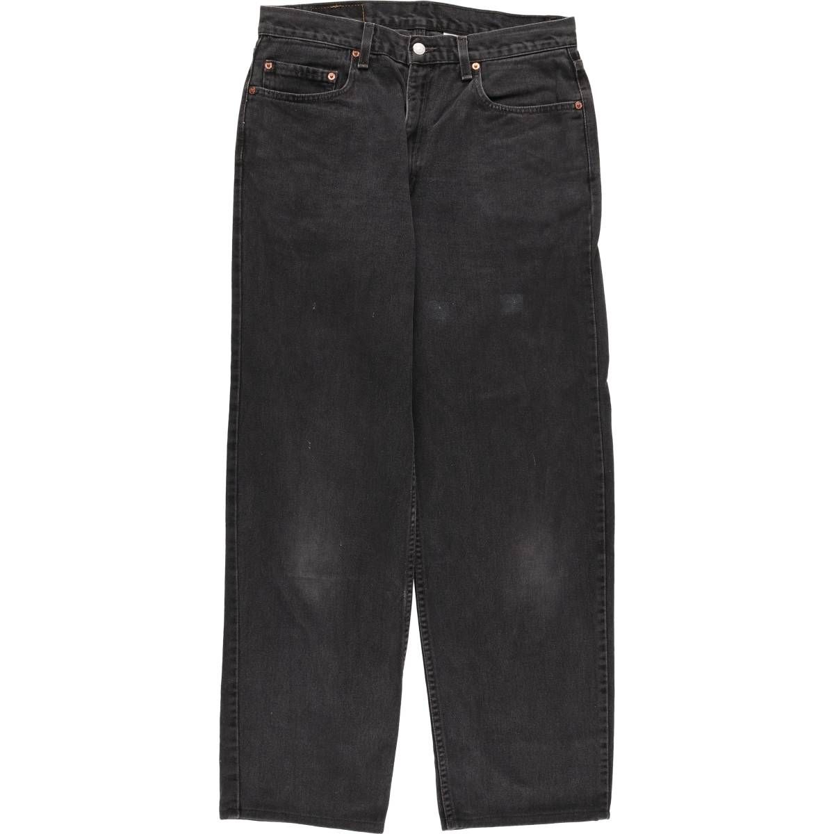古着 00年代 リーバイス Levi s 550 RELAXED FIT ブラックデニム テーパードデニムパンツ メンズw 34相当|eaa 596176
