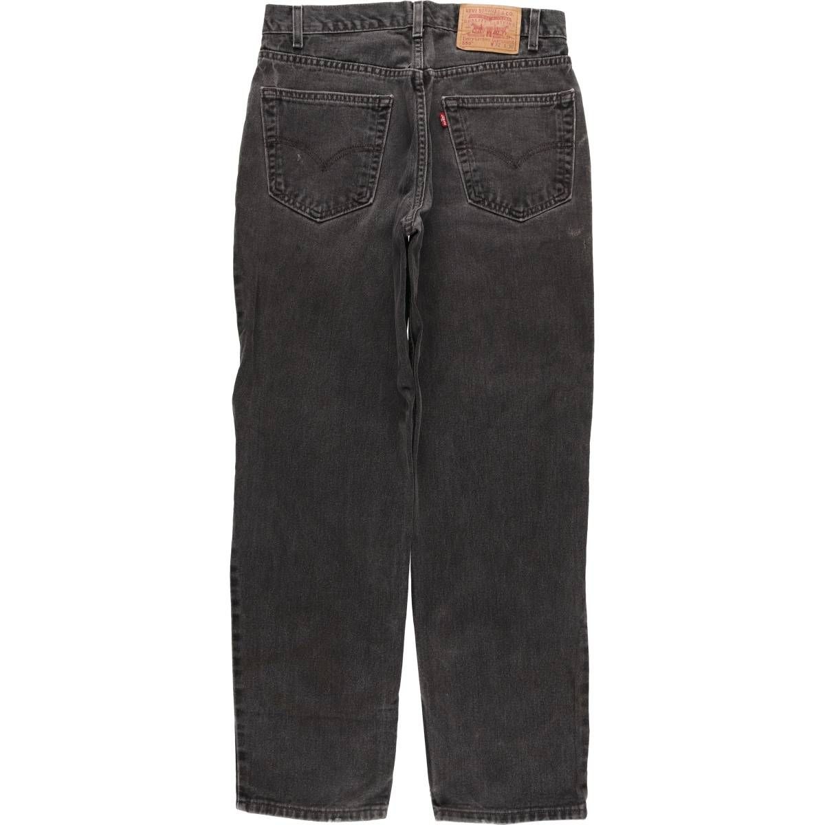古着 00年代 リーバイス Levi s 550 RELAXED FIT ブラックデニム テーパードデニムパンツ メンズw 32相当|eaa 596178