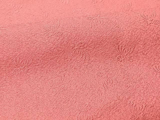 平和屋着物□上質な色無地 芝草地紋 真朱色 正絹 逸品 CAAP9220xi 平和