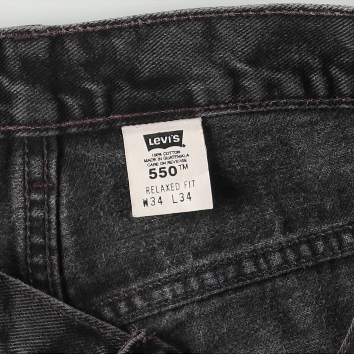 古着 00年代 リーバイス Levi's 550 RELAXED FIT ブラックデニム テーパードデニムパンツ メンズw34相当/eaa596181 古着 00年代 リーバイス Levi's 550 RELAXED FIT ブラックデニム
