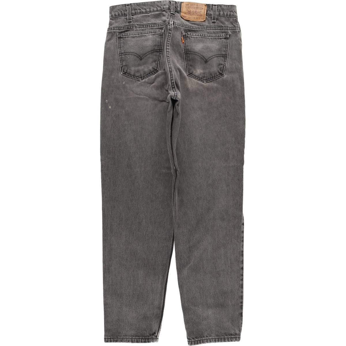 古着 リーバイス Levi s 550 RELAXED FIT TAPERED LEG オレンジタブ ブラックデニム テーパードデニムパンツ メンズw 33相当|eaa 596182