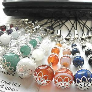 種類8：8月【サードオニキス】/誕生石 ☆誕生石ストラップ 携帯