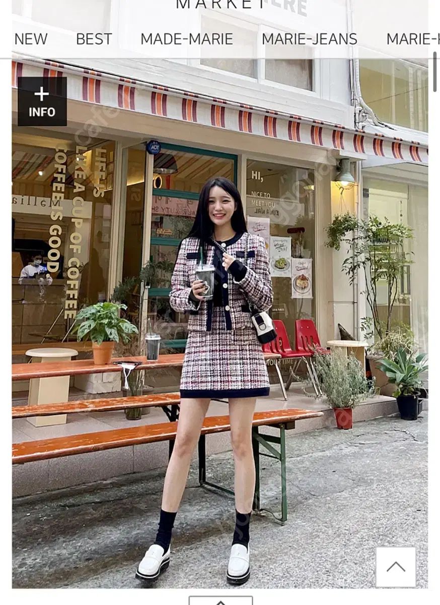 マリーマーケット ツイード ノー セットアップ ジャケット スカート