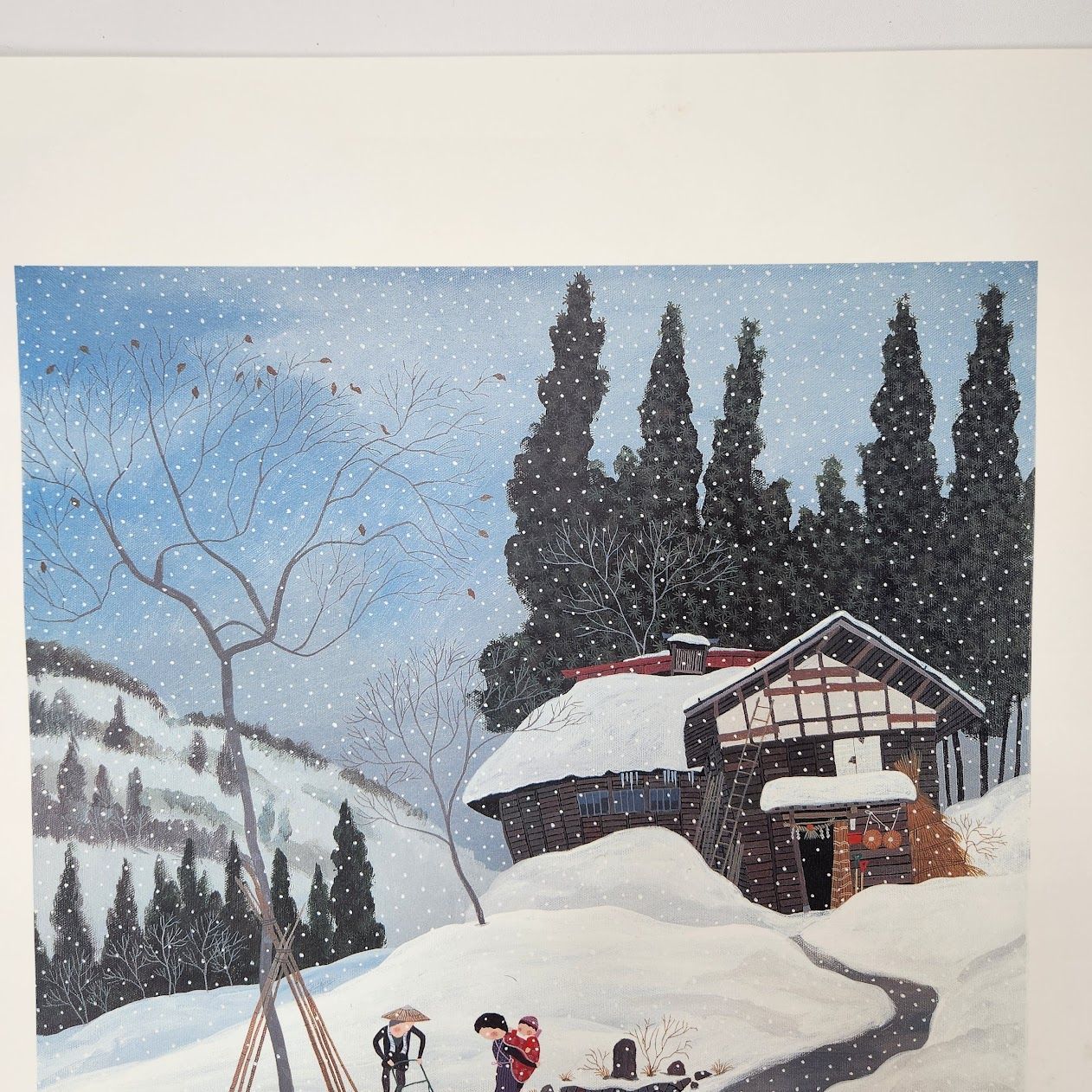 非売品 新品同様 原田泰治 ふるさと紀行 オフセットリトグラフ4点 額付