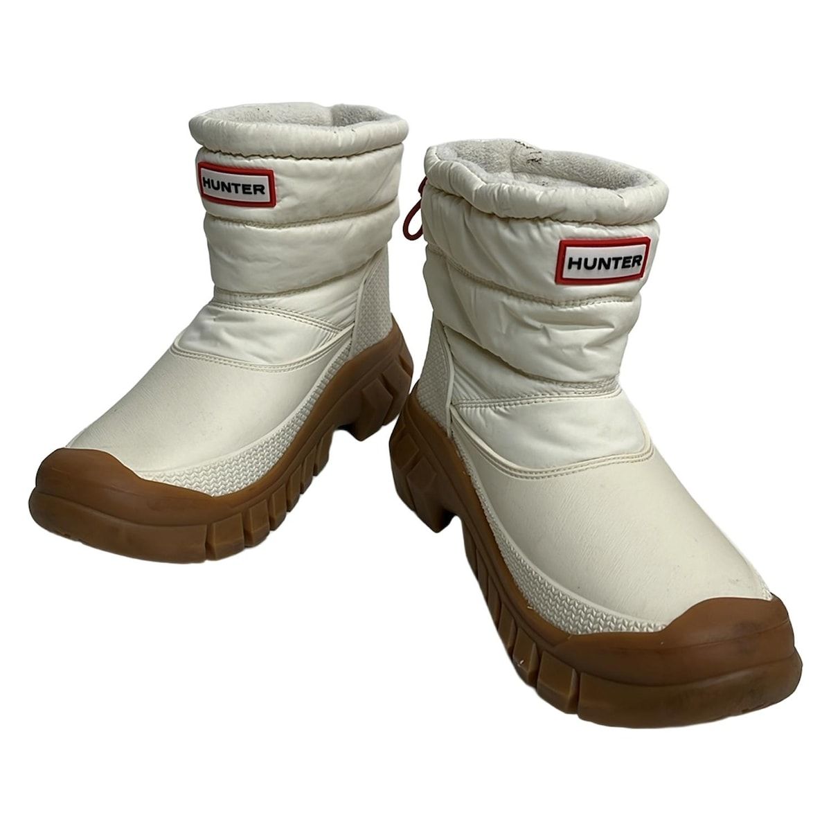 HUNTER ハンター ショートブーツ UK 4 レディース - アイボリー×ベージュ