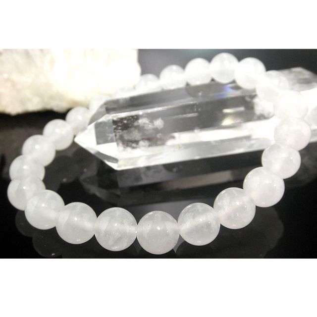 ヒマラヤＫ２ムーンクリスタルブレスレット セット 原産地 ヒマラヤ山脈Ｋ２ ヒマラヤムーンクォーツ Moon Crystal Quartz 石英 パワーストーン ブレスレット 天然石