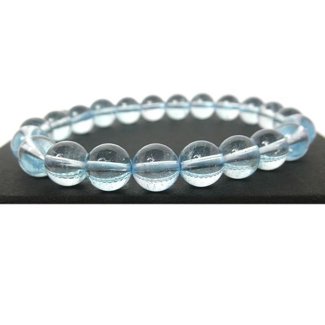 ブルートパーズブレスレット Blue Topaz 黄玉 パワーストーン ブレスレット 天然石 金運祈願 商売運祈願 目標達成祈願 成功運祈願 癒し祈願 災難厄除祈願