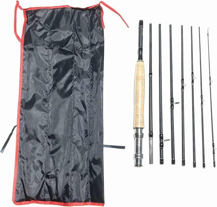 Store 9フィート フライロッド 8ピース 5|6 9 ft 5番 6番 渓流 岩魚 ニジマス 山女 アマゴ ブラウントラウト エリアトラウト 管理釣り場 トラベルロッド ブラック ftフライロッド8ピース
