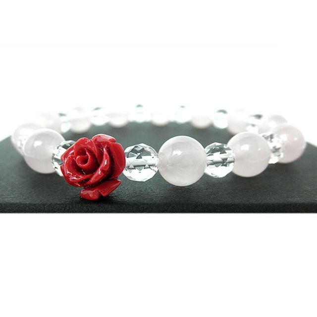 とローズクォーツブレスレット セット 天然石 ブレスレット 色の人生祈願 願い事祈願 恋愛運祈願 結婚運祈願 夫婦円満祈願