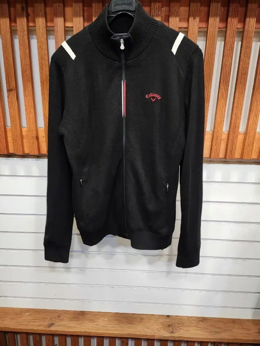 キャロウェイ ブラック ニット 防風 ジップアップ アウター