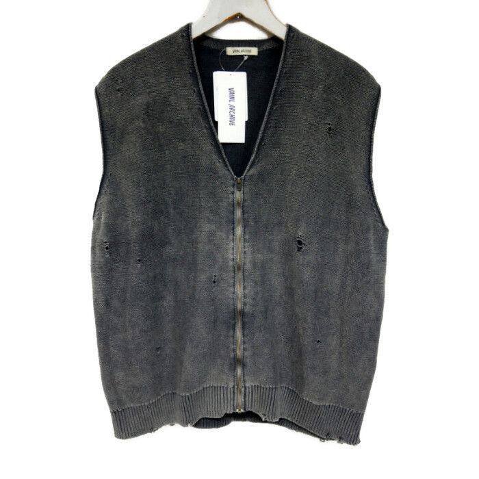 VAINL ARCHIVE [ JEFF-VD ] ニットベスト VAINL ARCHIVE ヴァイナルアーカイブ 国内正規 23SS JEFF-VD ダメージ
