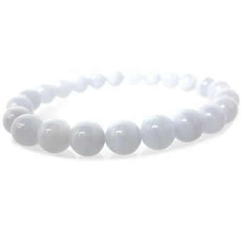 ブルーレースアゲートブレスレット セット 空色縞瑪瑙 Bluelace agate 注文殺到中 発送手配に ２営業日前後いただきます 予めご了承ください