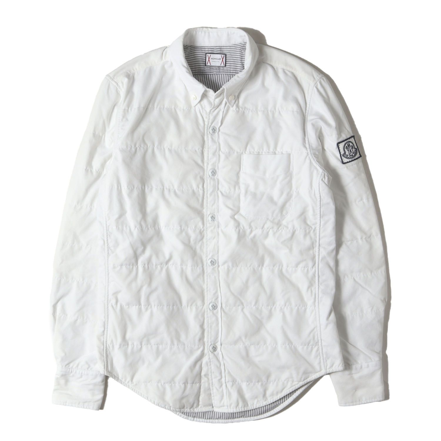 モンクレールガムブルー CAMICIA ダウンシャツ ジャケットホワイトサイズ0 MONCLER GAMME BLEU モンクレールガムブルー ジャケット ホワイト 白