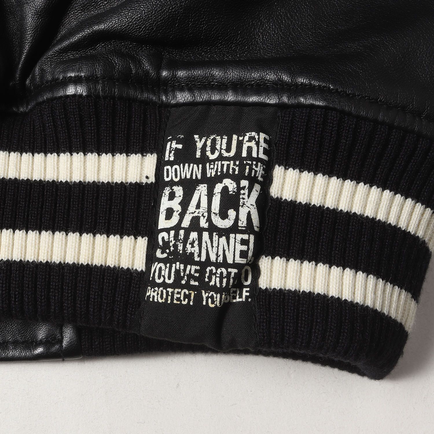 BACK CHANNEL バックチャンネル スタジャン ブラック サイズ:L