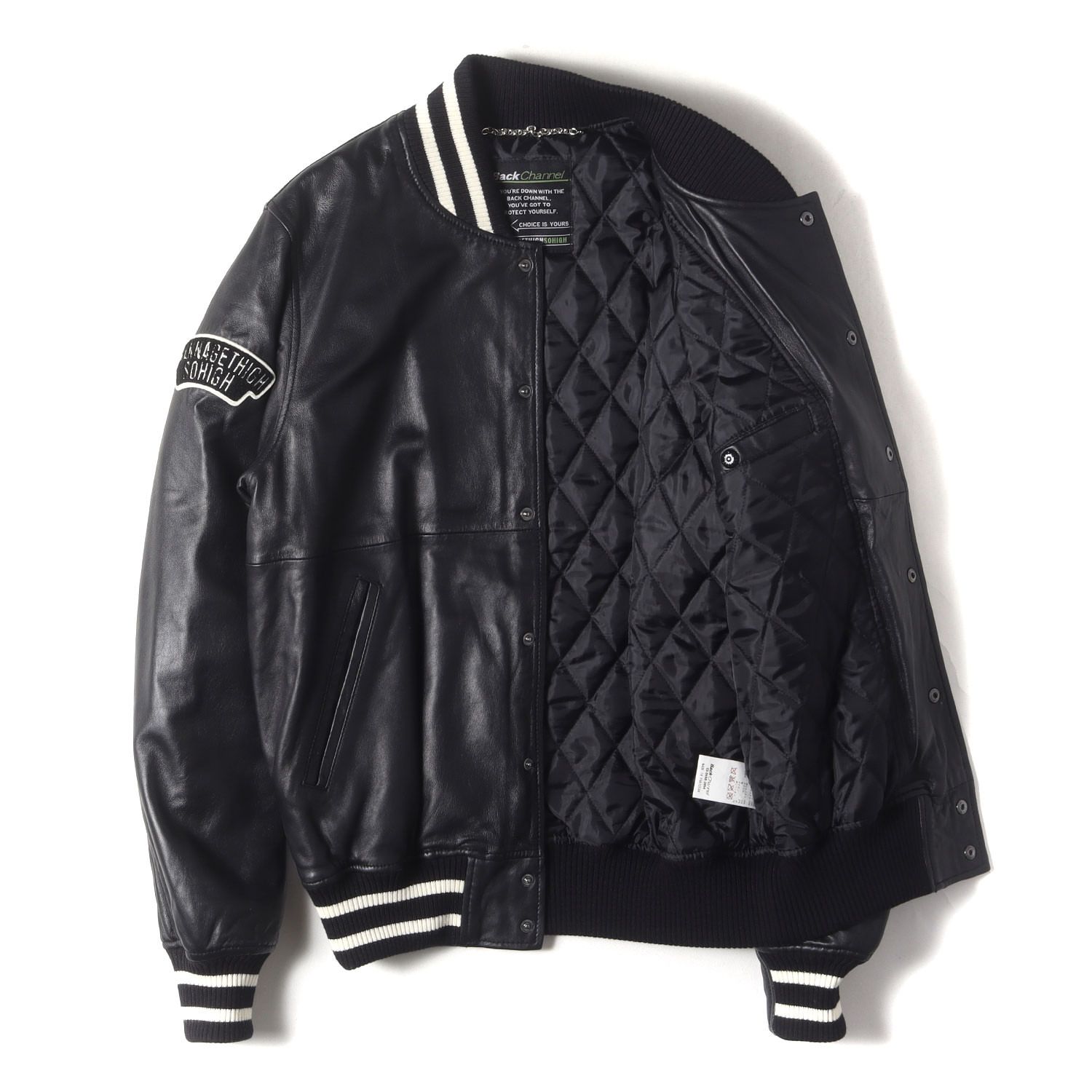 BACKCHANNELスタジャン　Lサイズ BACK CHANNEL バックチャンネル スタジャン ブラック サイズ:L