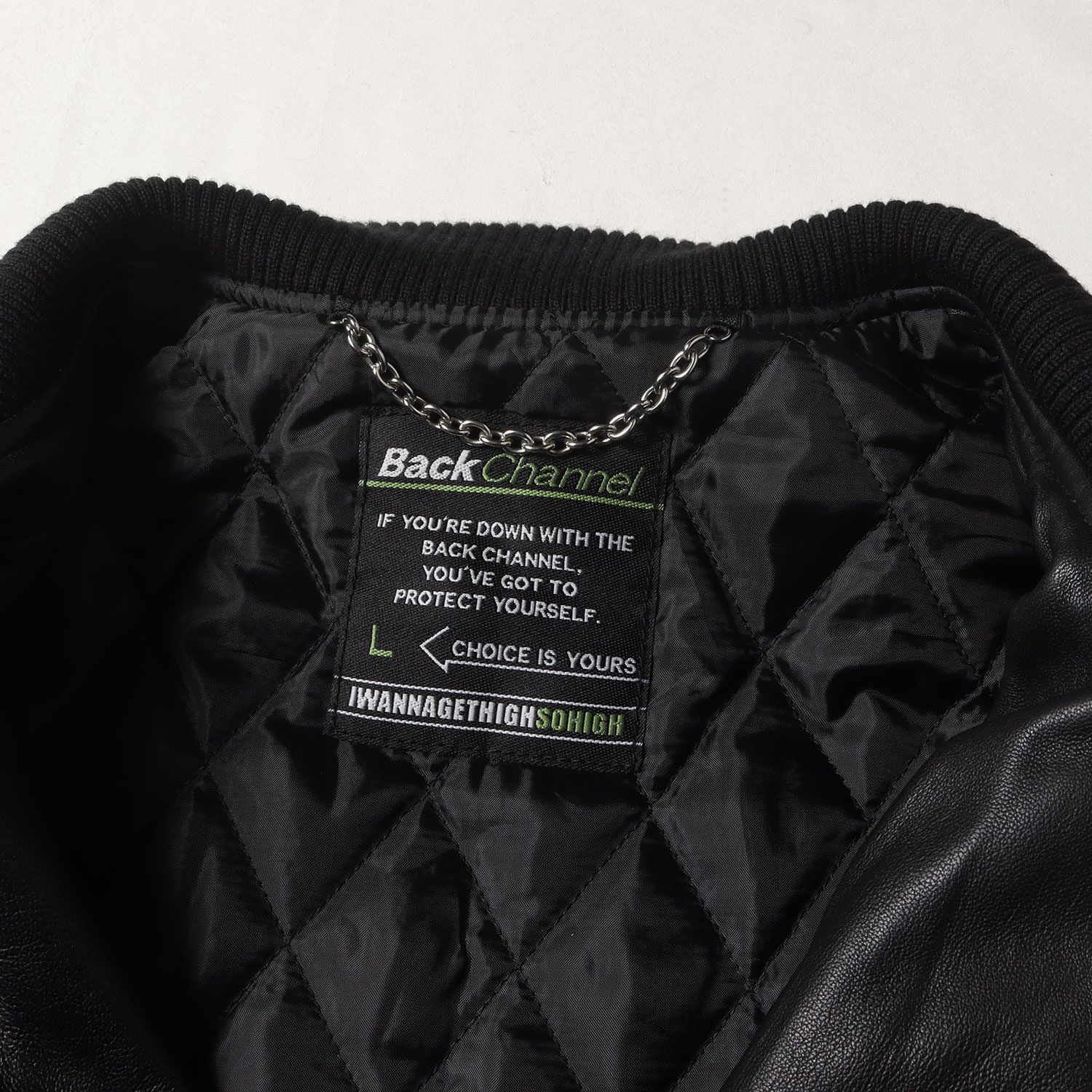BACKCHANNELスタジャン　Lサイズ BACK CHANNEL バックチャンネル スタジャン ブラック サイズ:L