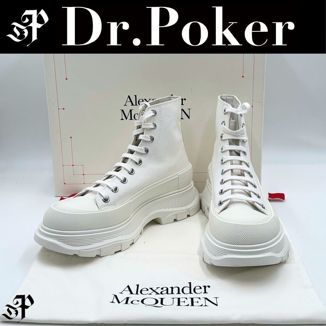 Alexander McQueen ハイカットスニーカー 極美品】ALEXANDER McQUEEN トレッドスリック ハイカット レザー