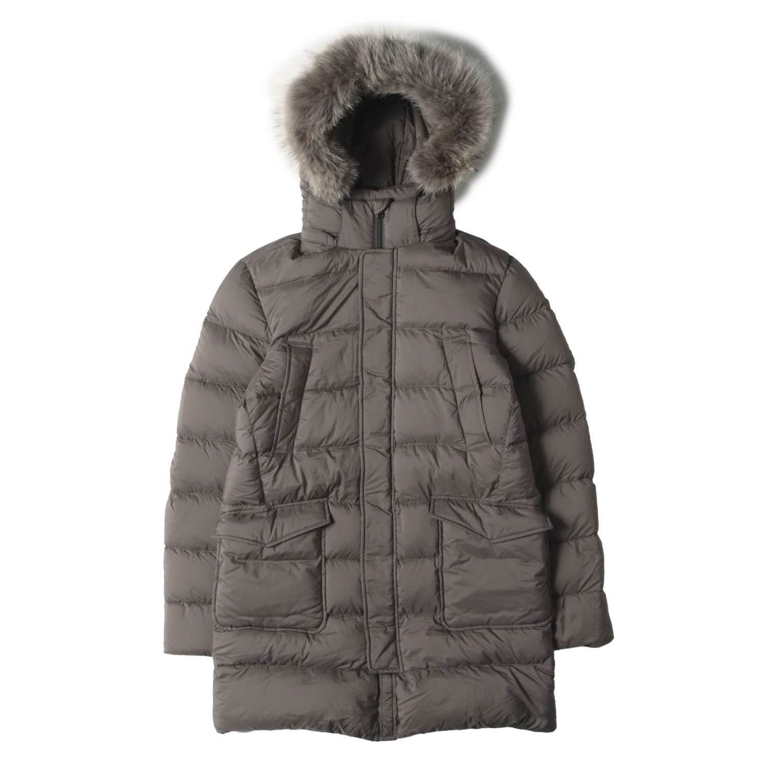 美品】HERNO ヘルノ ジャケット グレイッシュブラウン サイズ:44 | N