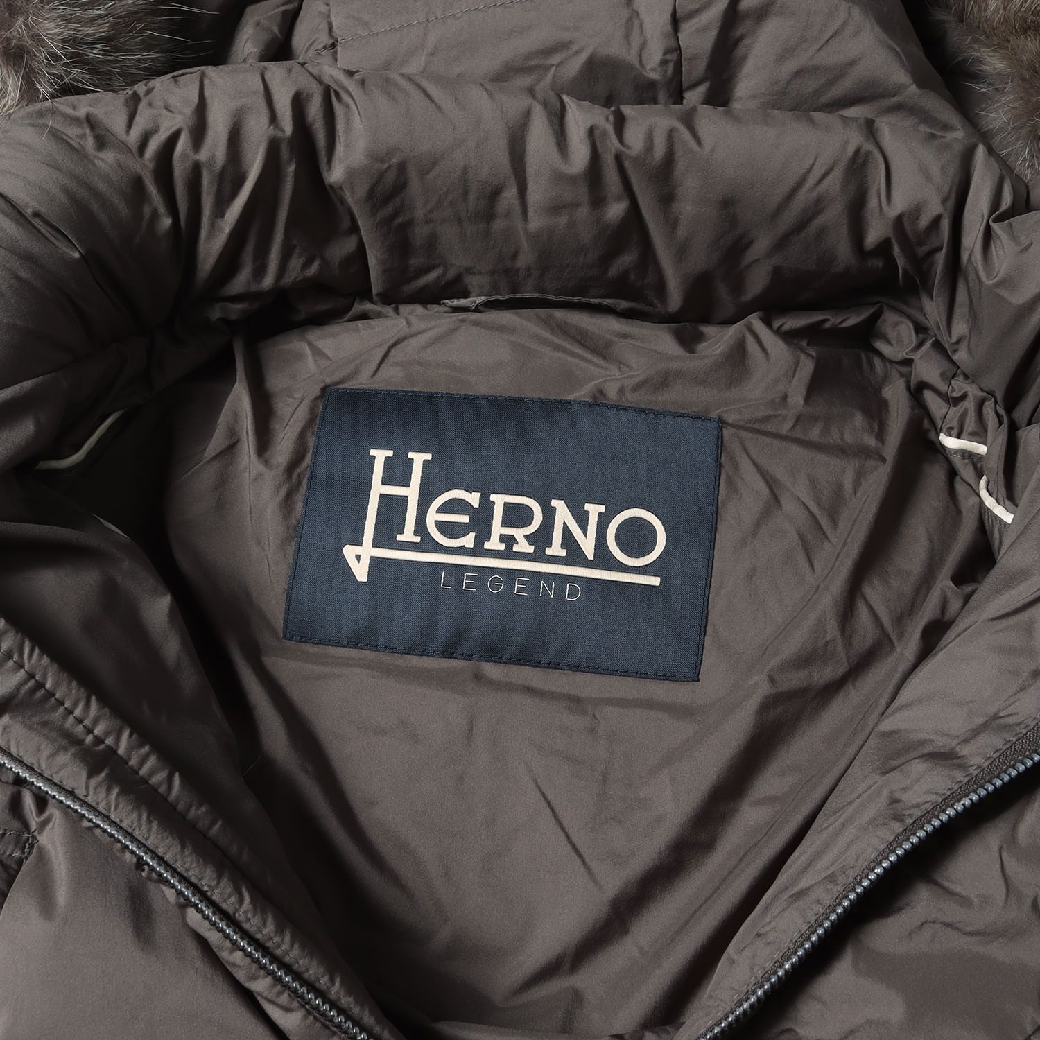 美品】HERNO ヘルノ ジャケット グレイッシュブラウン サイズ:44 | N