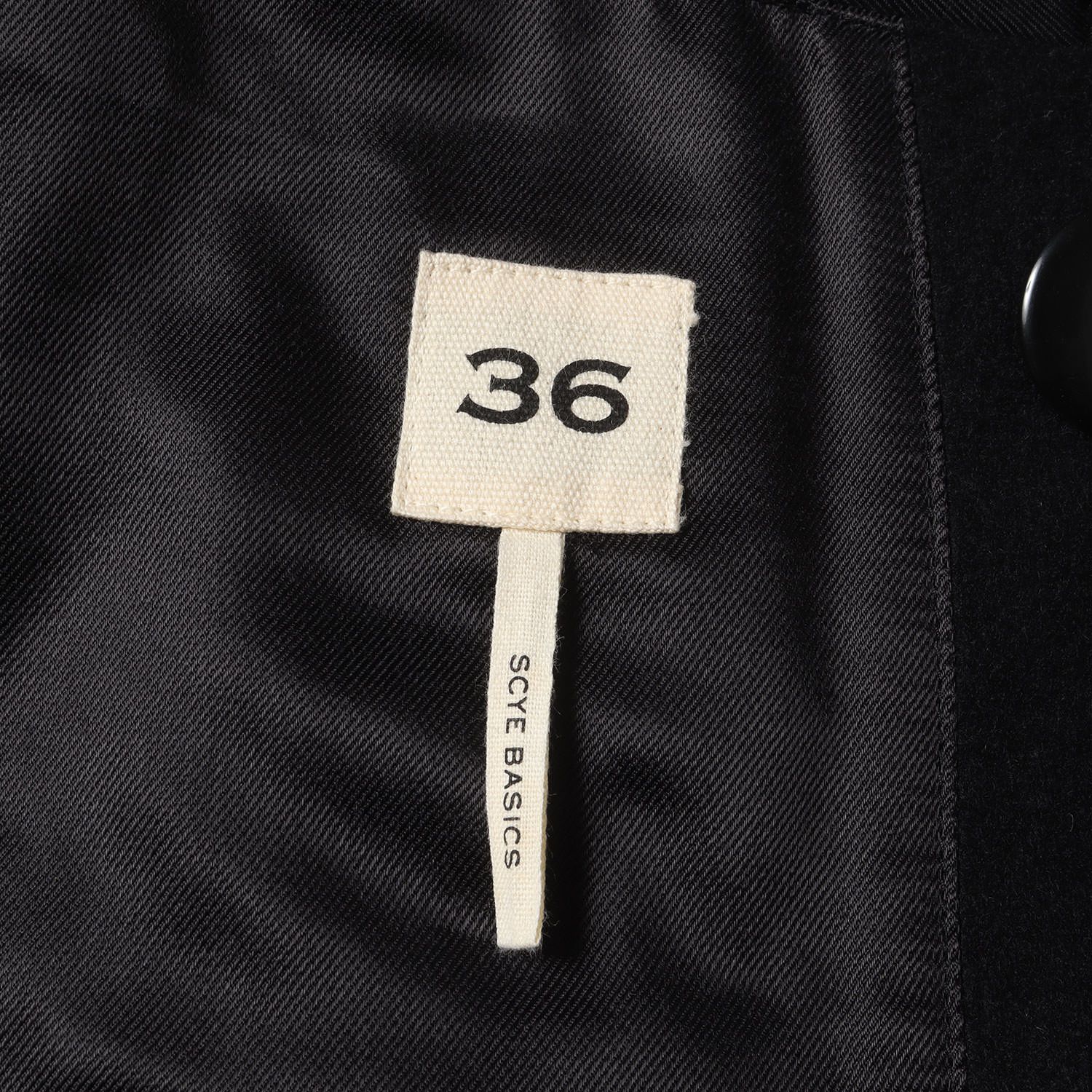 SCYE BASICS サイ ベーシック コート ブラック 黒 サイズ:36 | ウール