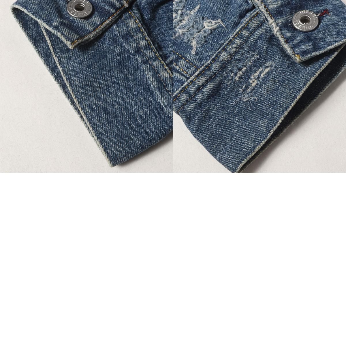 DIESEL ディーゼル ジャケット インディゴ サイズ:L | 00s ヴィンテージ リペア加工 デニム トラッカー ジャケット | MADE IN ITALY | アウター ブルゾン 上着【メンズ】【中古】【K4661】 DIESEL ディーゼル ジャケット インディゴ サイズ:L | 00s