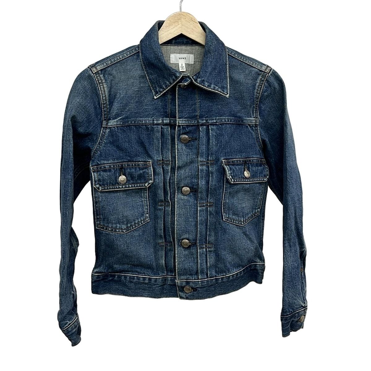 HYKE(ハイク) Gジャン サイズ2 M レディース - ブルー 長袖/ダメージ