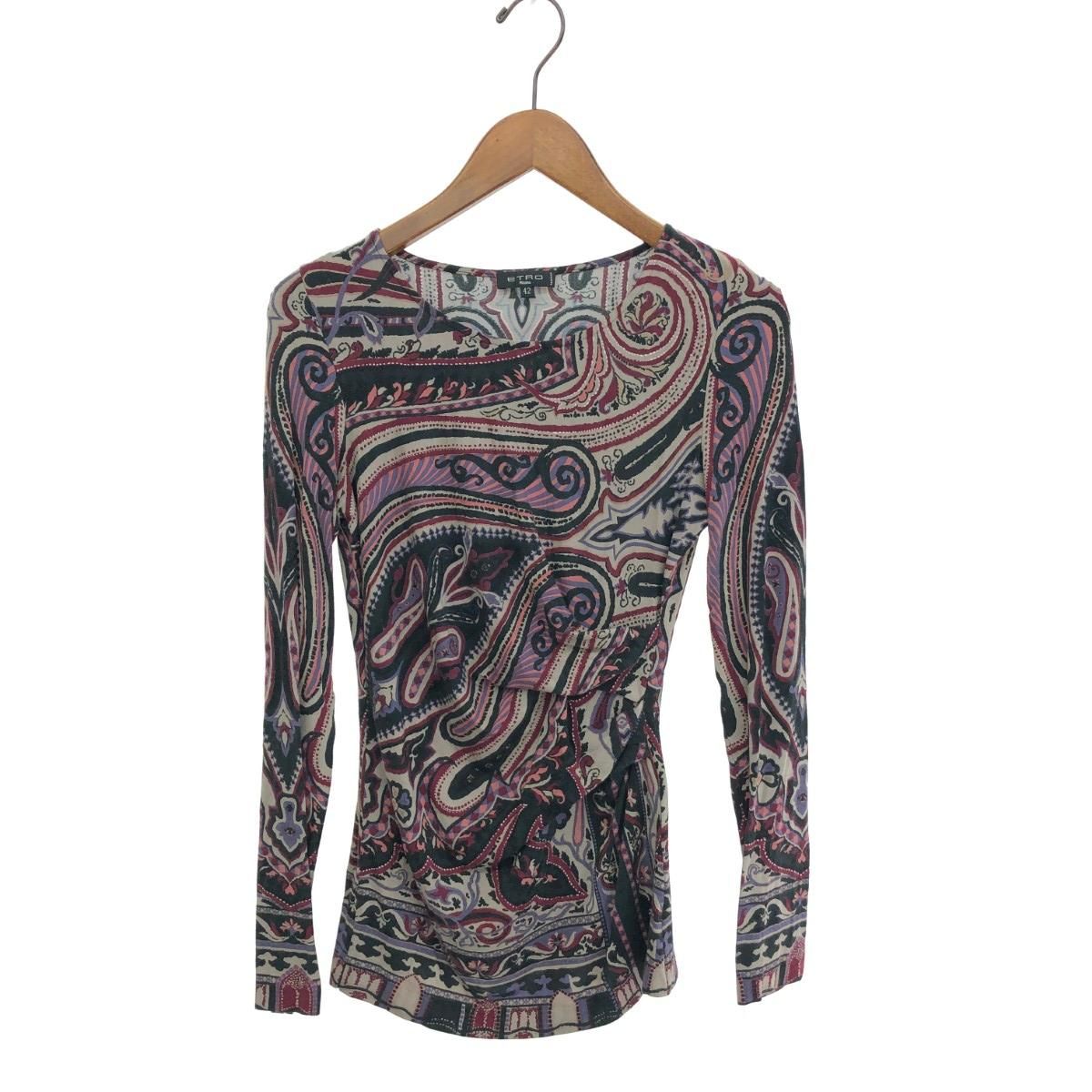 ETRO エトロ 長袖カットソー サイズ:42 総柄 マルチカラー レディース