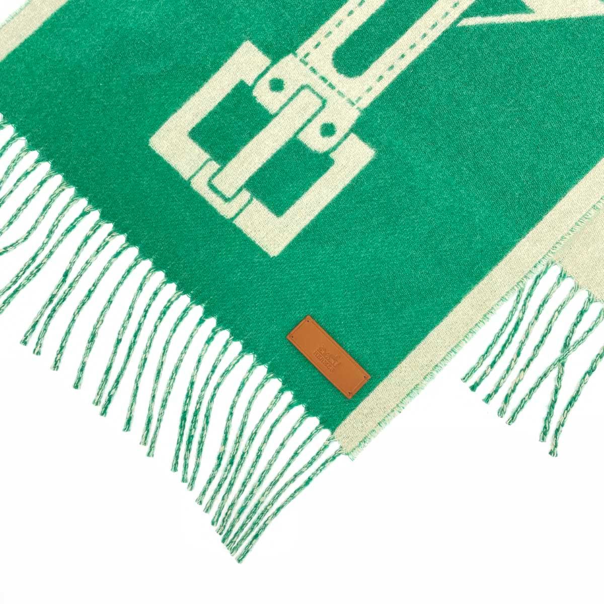 HERMES エルメス ストール/サングル  カシミヤ100％    グリーン ユニセックス / 240001164306 HERMES エルメス ストール/サングル カシミヤ100％ グリーン ユニ