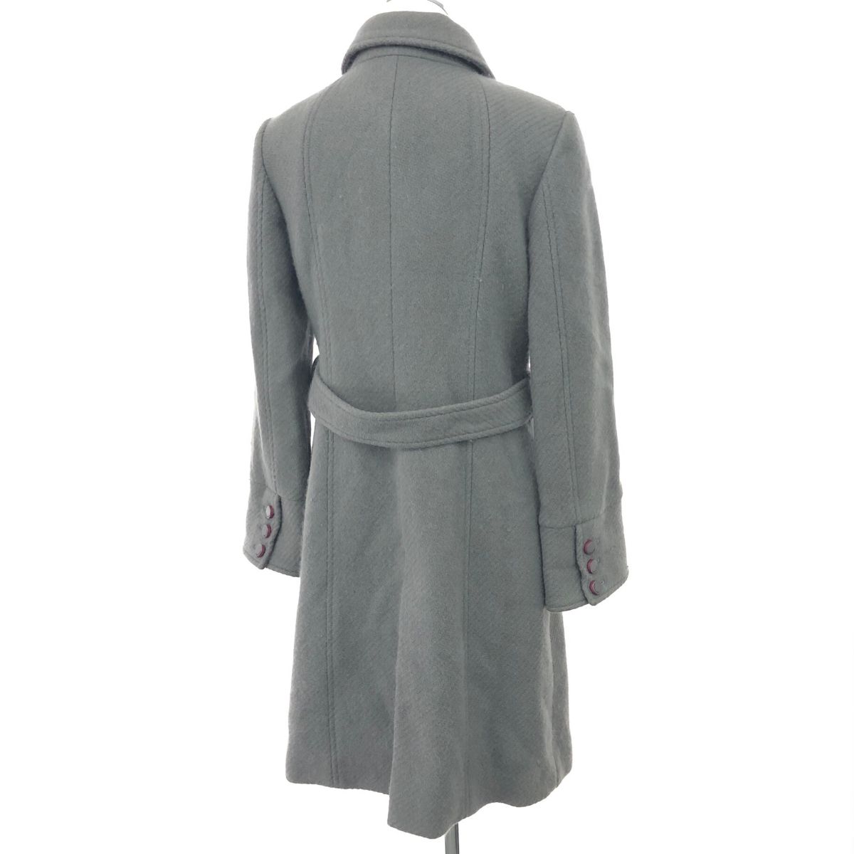 LEONARD レオナール ロングコート サイズ:2 アンゴラウール グレー