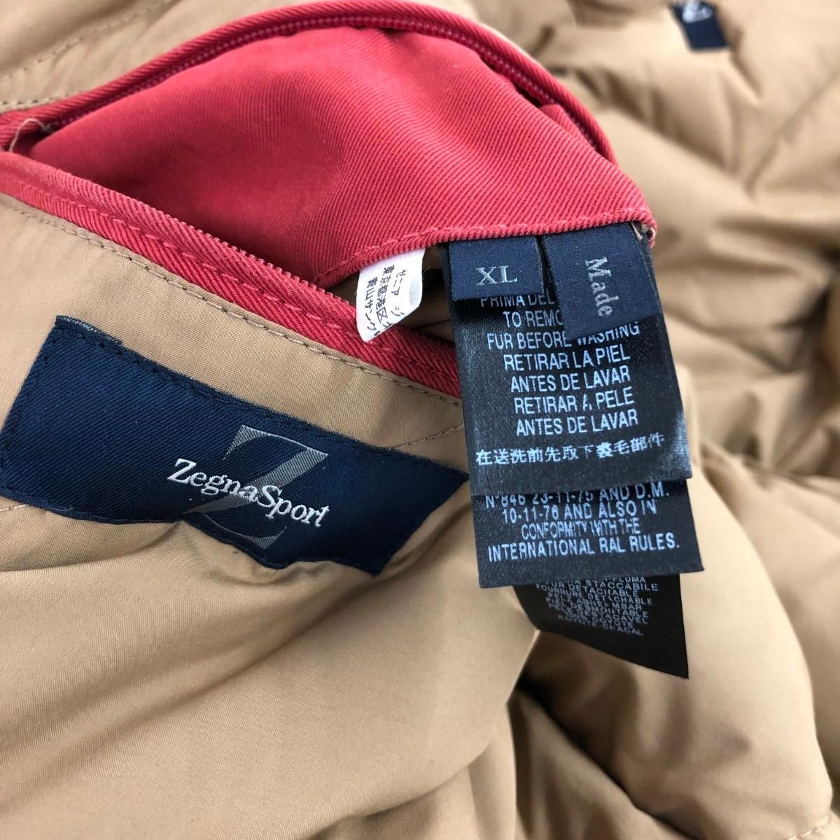 Z Zegna ジーゼニア ダウンジャケット サイズ:XL レッド メンズ