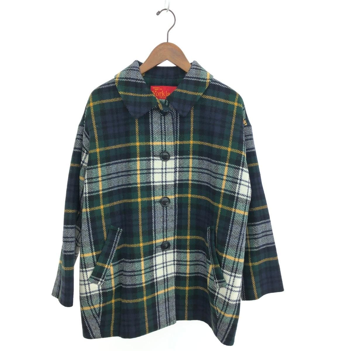 YORKLAND ヨークランド チェック柄コート サイズ:9 マルチカラー