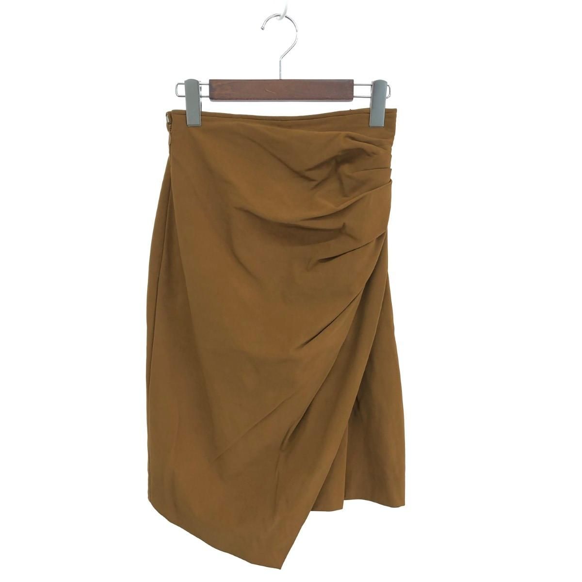 Christian Dior クリスチャンディオール エコレザーシャーリングスカート サイズ M ヴィンテージ ブラウン レディース |