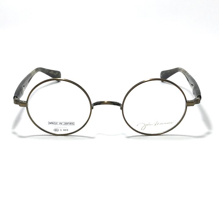 [ John Lennon ] ジョンレノン 度付可 日本製 made in Japan 丸メガネ クラシック 眼鏡 フレーム サングラス JL1137-2-46 マットメタルブラウン / ブラウンデミ リビジョン製レンズでお好きなサングラス作成可能 John Lennon ] ジョンレノン 度付可 日本製 made in Japan 丸メガネ