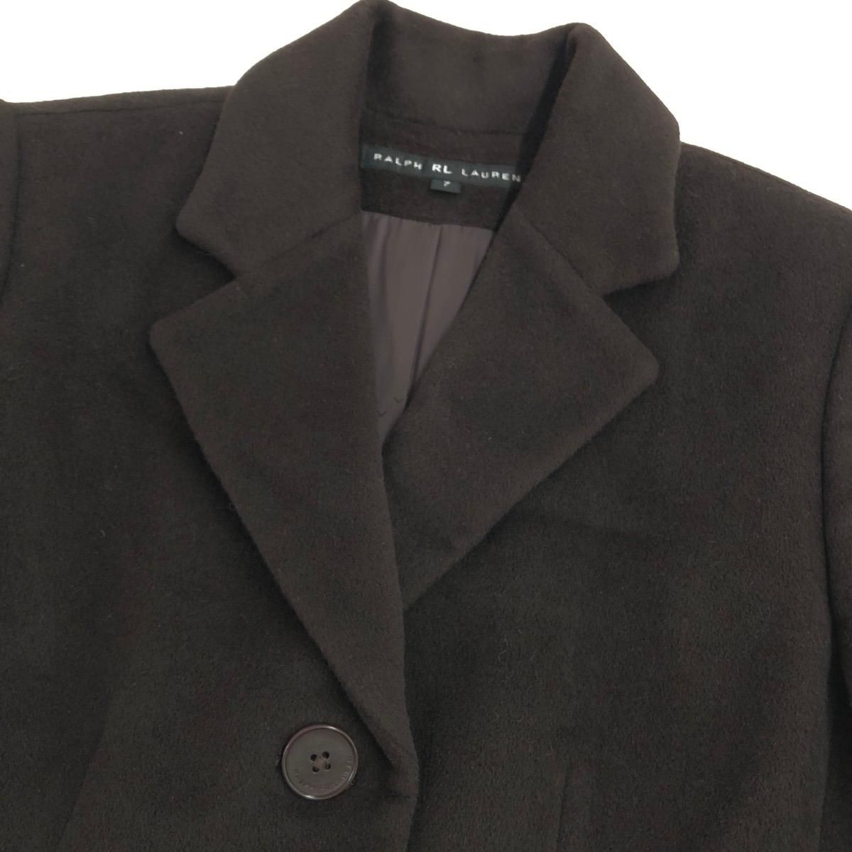 RALPH LAUREN ラルフローレン ロングコート 本物 サイズ:7 アンゴラ100  