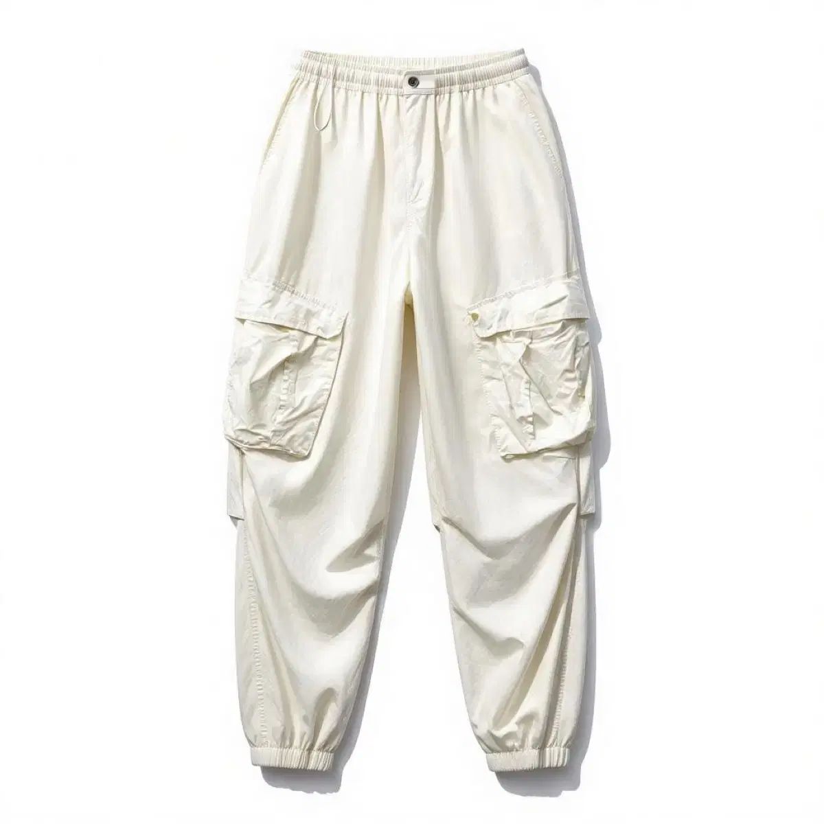 as if calie エズイフキャリー パラシュート カーゴ パンツ 白 free