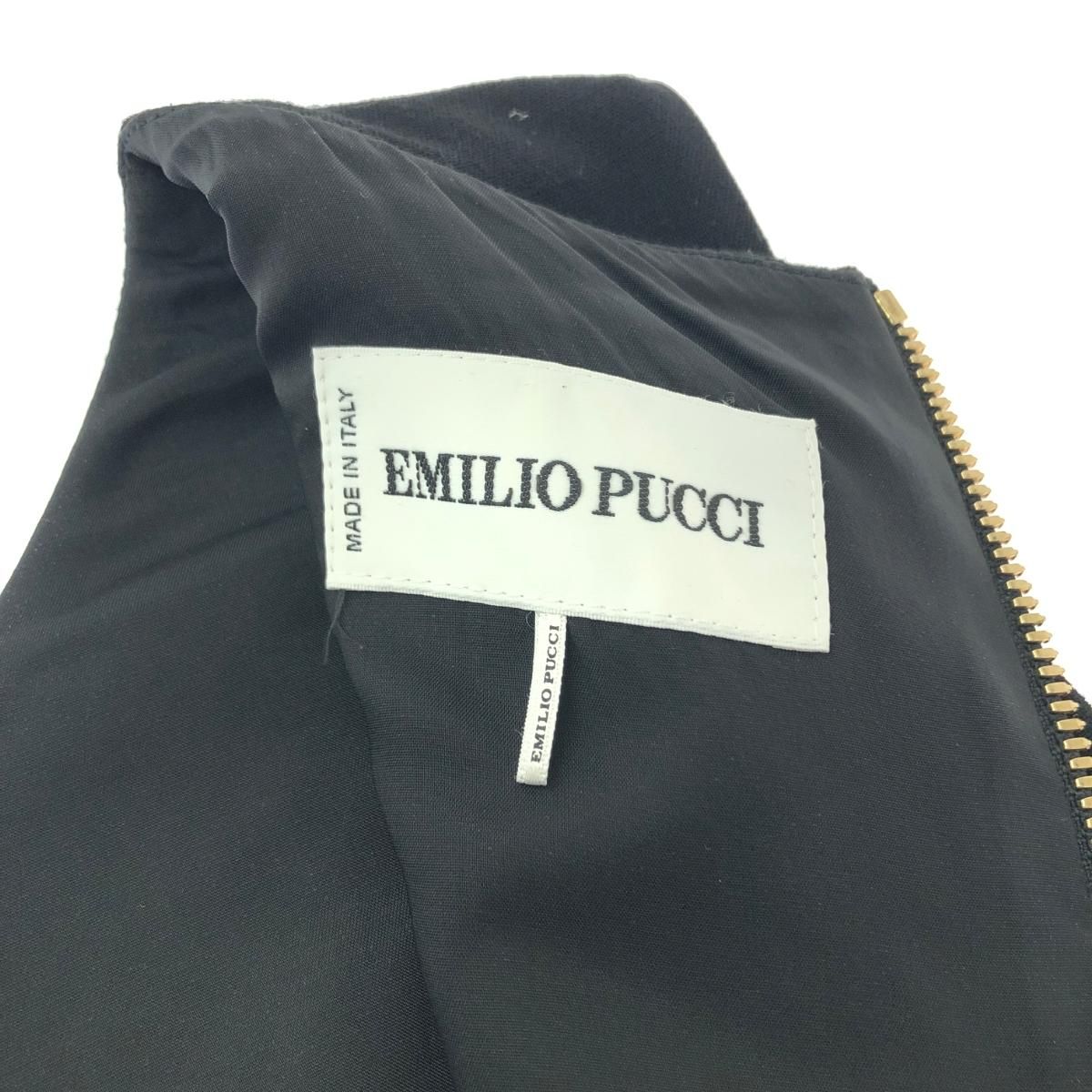 EMILIO PUCCI ノースリーブひざ丈ワンピース EMILIO PUCCI エミリオプッチ バックジップノースリーブワンピース