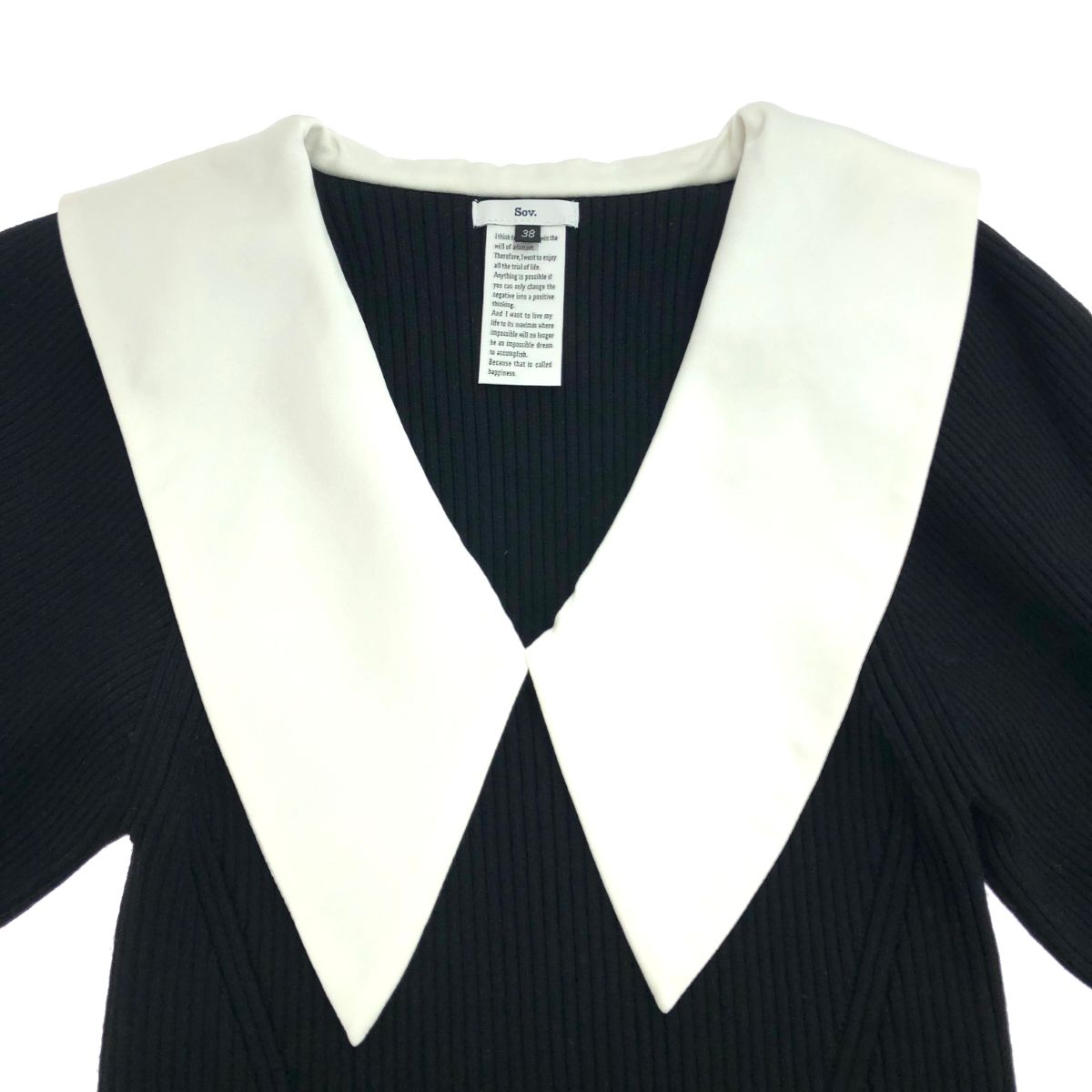 sov ソブ ビッグカラーデザインニット サイズ:38 ダブルスタンダード