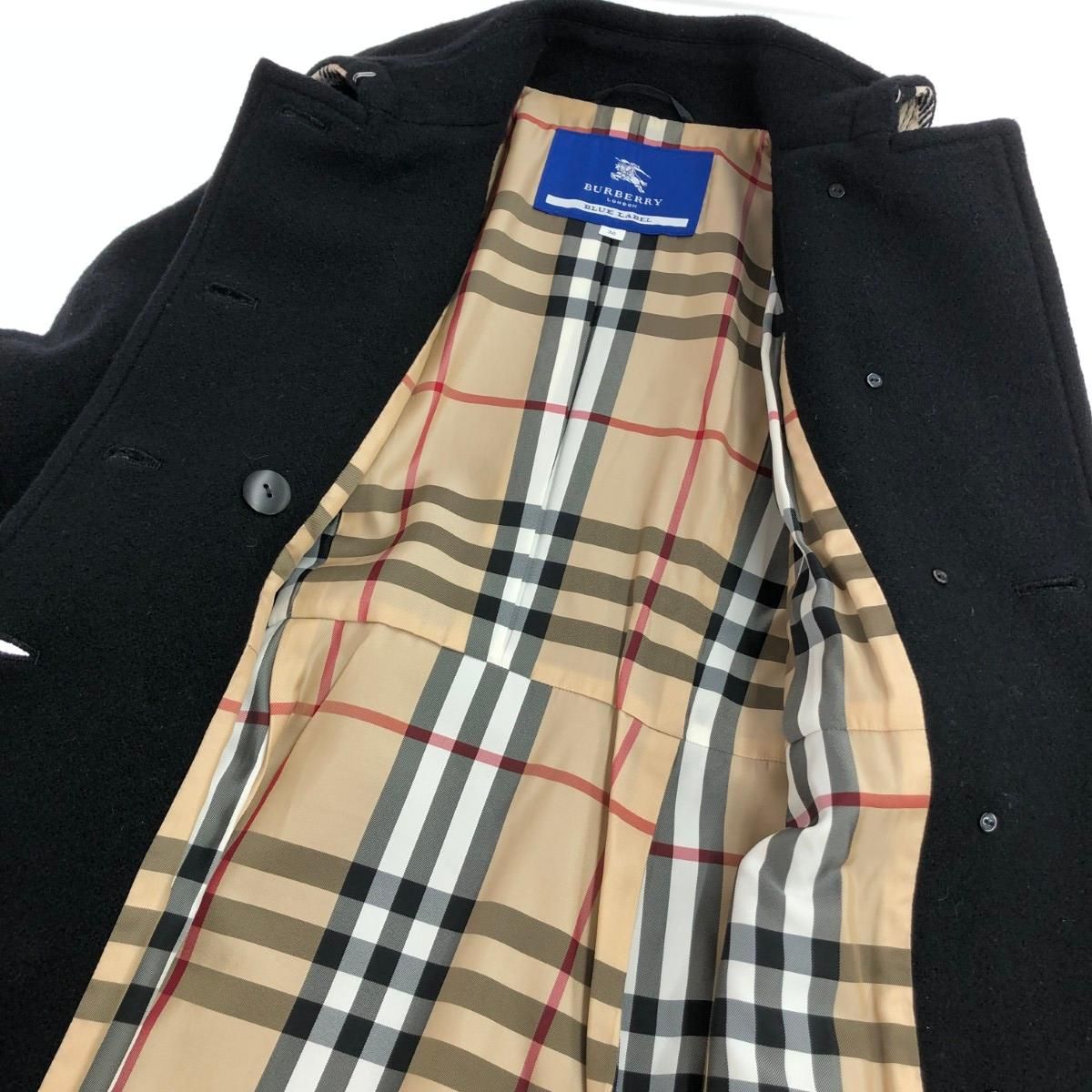バーバリーブルーレーベル　Aライン　ベルテッドコート　裏地　ノバチェック BURBERRY BLUE LABEL バーバリーブルーレーベル ロングコート サイズ