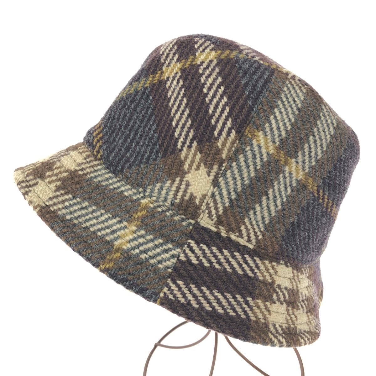 Burberry Brit バーバリーブリット ハット L チェック柄 ツイード マルチ レディース