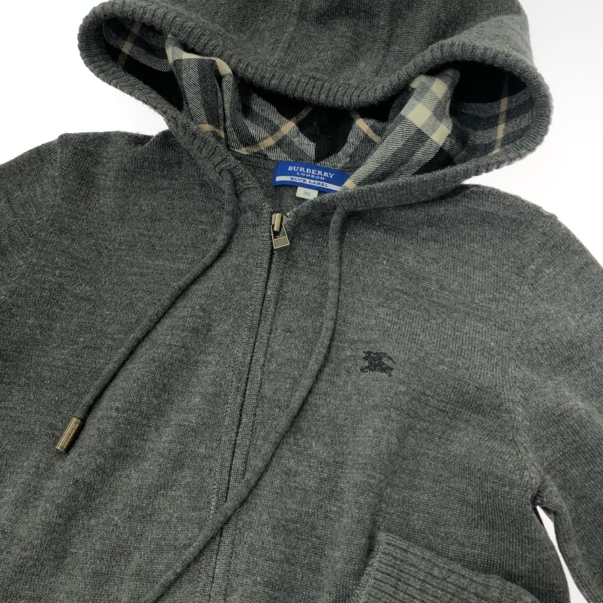 レディース BURBERRY BLUE LABEL バーバリーブルーレーベル フーデッド 