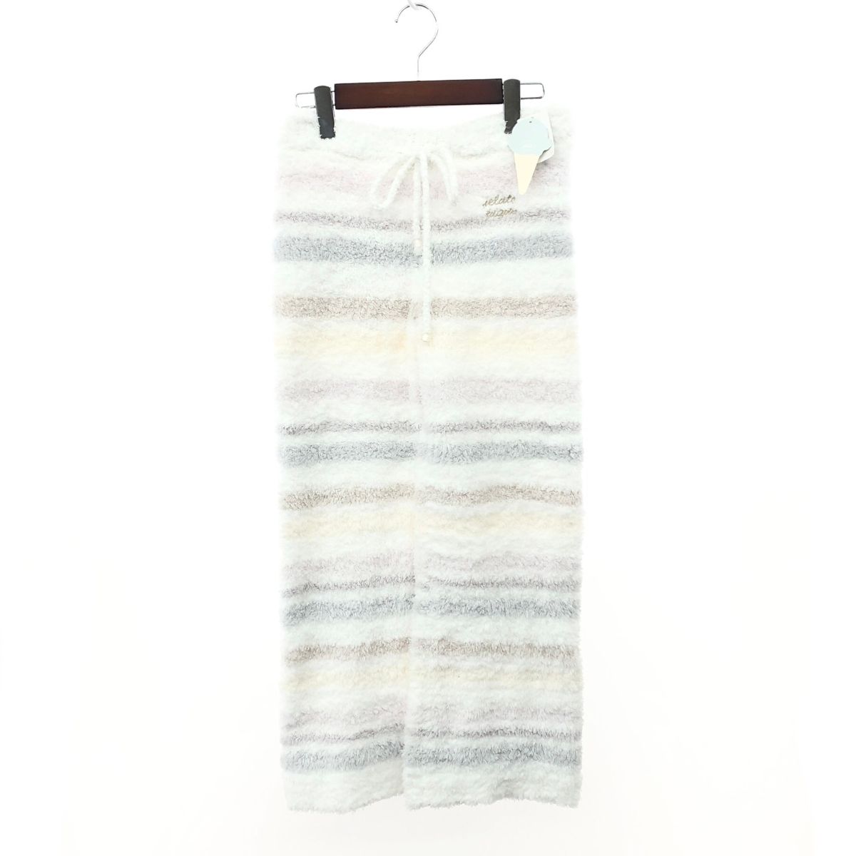 ランダムボーダーパーカ×パンツ ホワイト