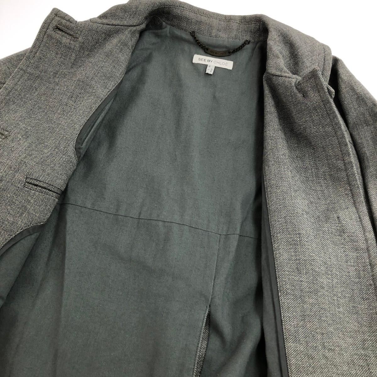SEE BY CHLOE シーバイクロエ 丸襟コート サイズ:38 七分袖/ウール
