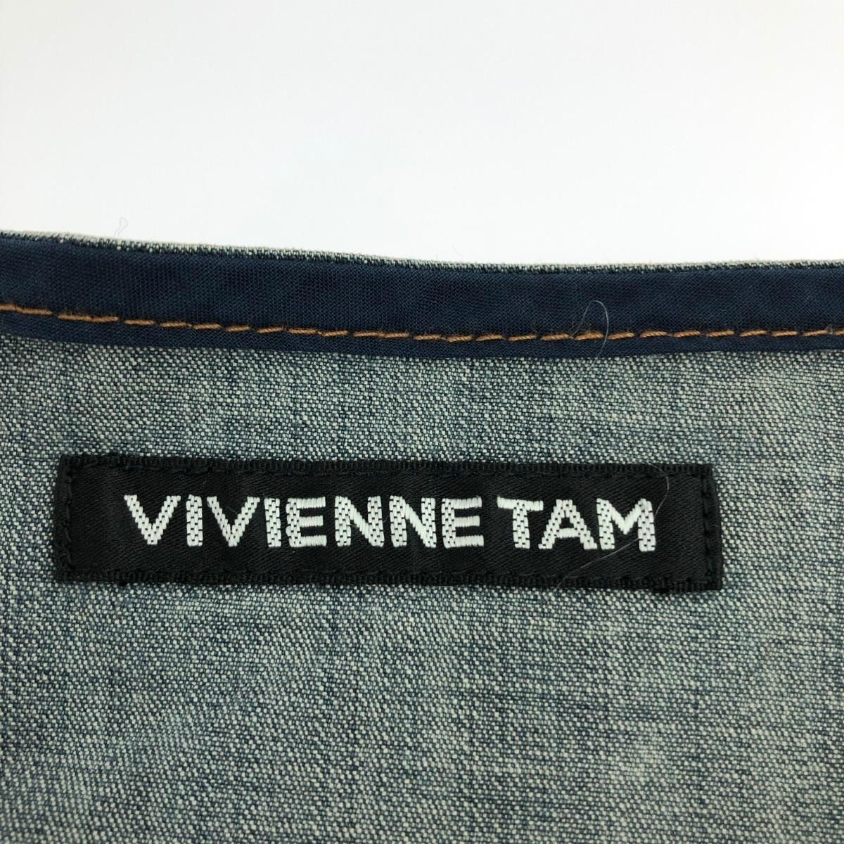 VIVIENNE TAM ヴィヴィアンタム 袖ドラゴンプリントデニムジャケット